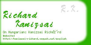 richard kanizsai business card